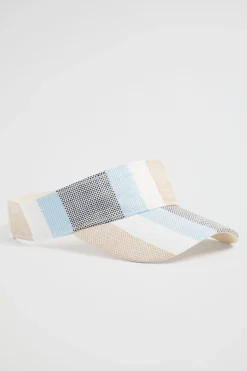 Seed Heritage Hats & Gloves-Stripe Visor Bluebell Multi