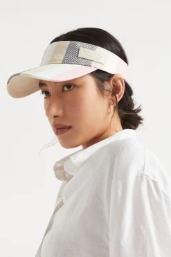 Seed Heritage Hats & Gloves-Stripe Visor Soft Orchid Multi