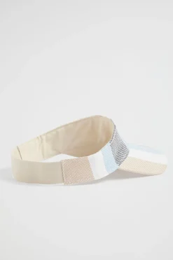 Seed Heritage Hats & Gloves-Stripe Visor Bluebell Multi
