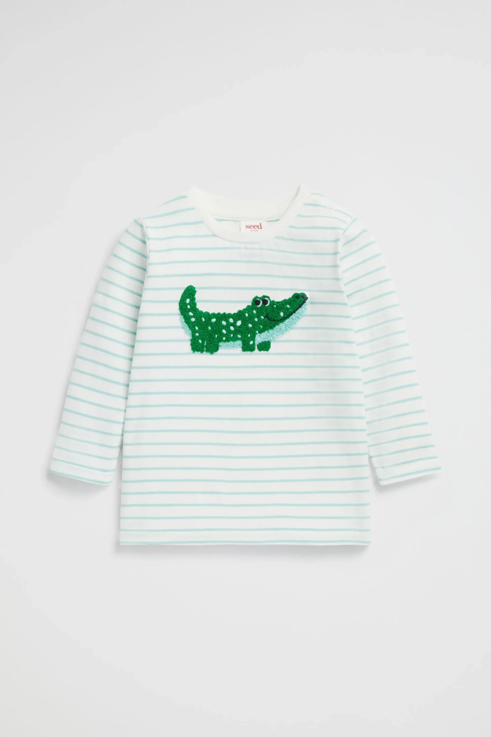 Seed Heritage T-Shirts & Tops-Striped Croc Tee Canvas