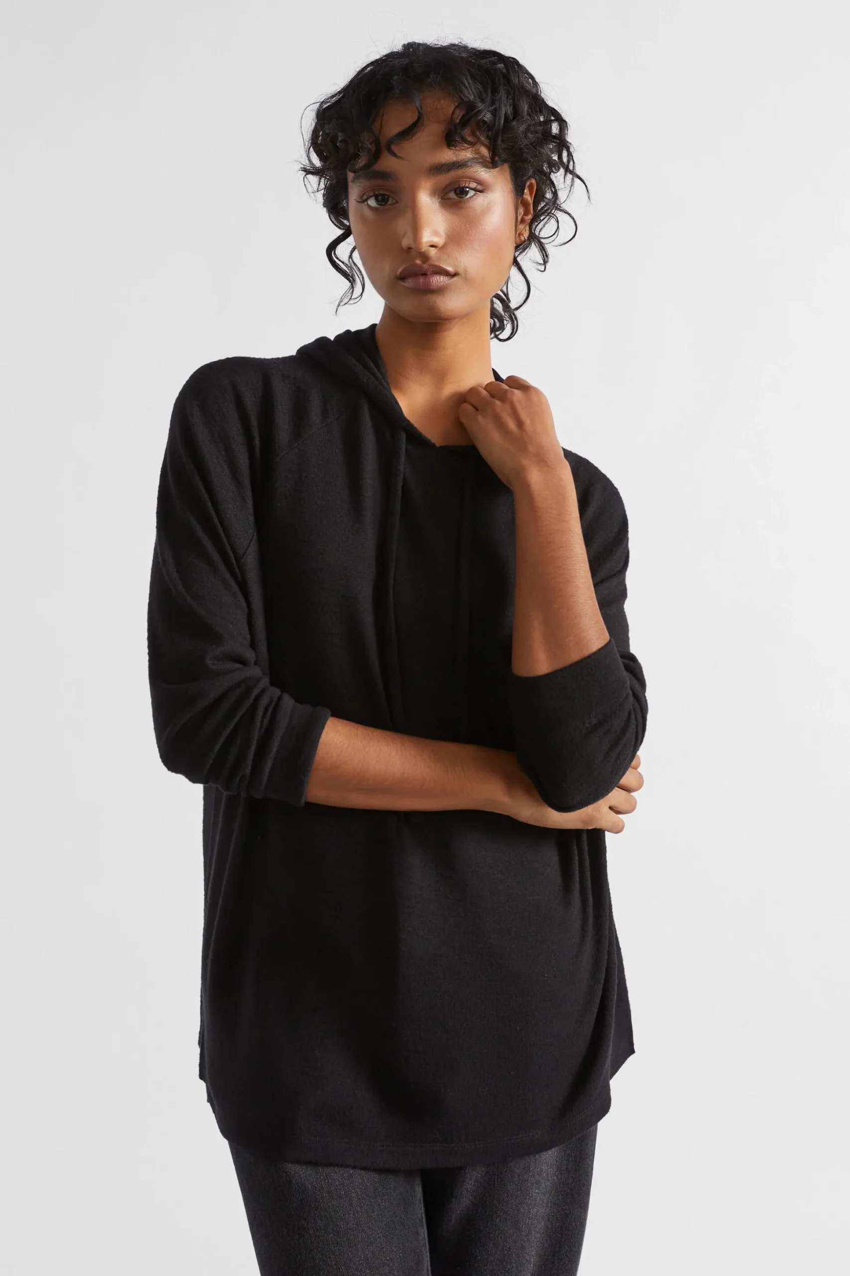 Seed Heritage Knitwear & Sweaters-Supersoft Raglan Hoodie Black