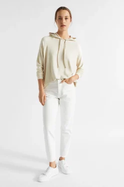 Seed Heritage Knitwear & Sweaters-Supersoft Raglan Hoodie Vanilla Cream Marle