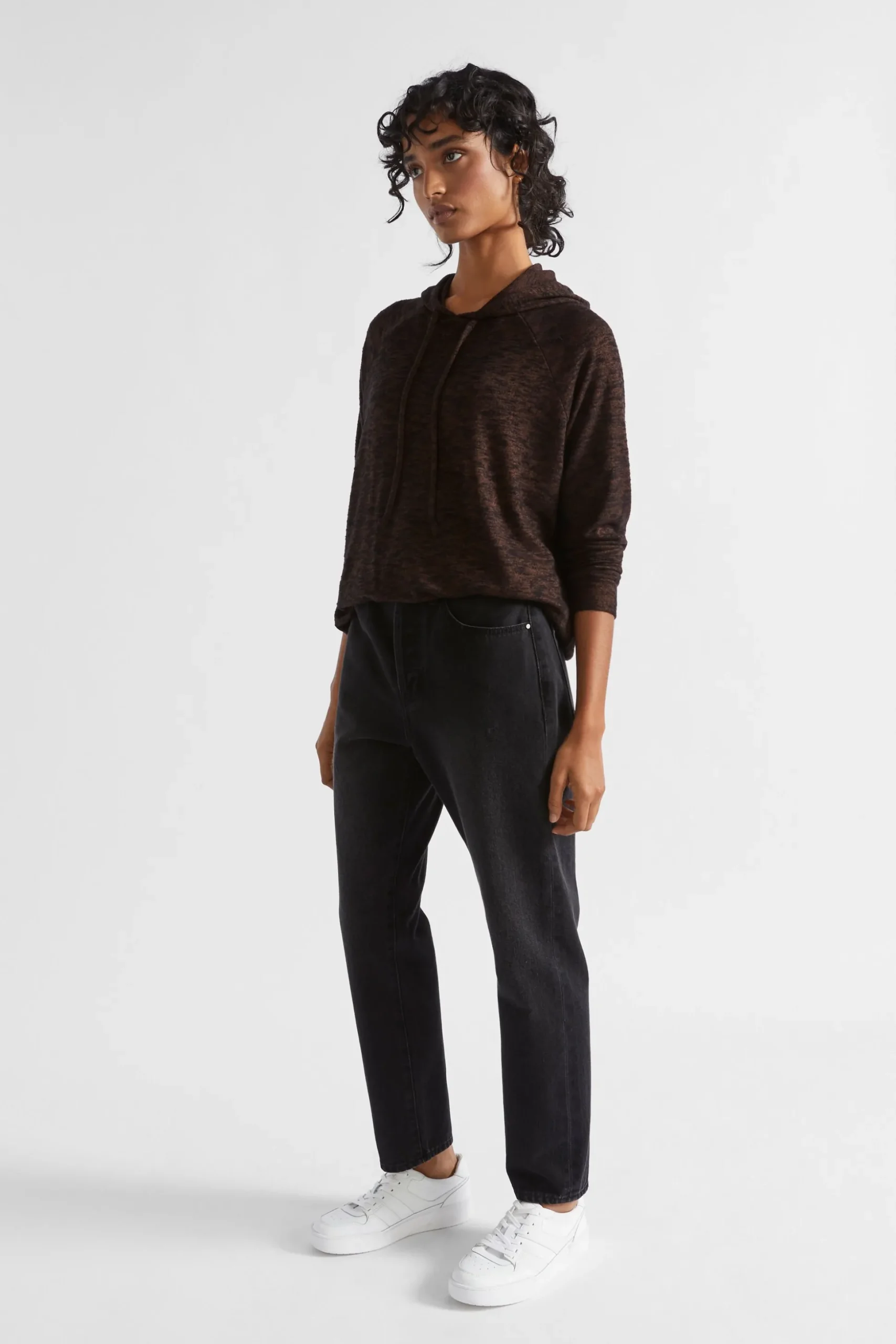 Seed Heritage Knitwear & Sweaters-Supersoft Raglan Hoodie Hot Chocolate Marle