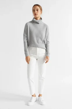 Seed Heritage Knitwear & Sweaters-Supersoft Rib Sweat Silver Marle