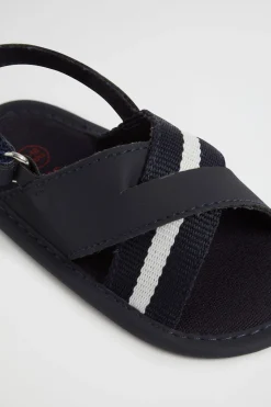 Seed Heritage Sandals-Tape Crossover Sandal Navy