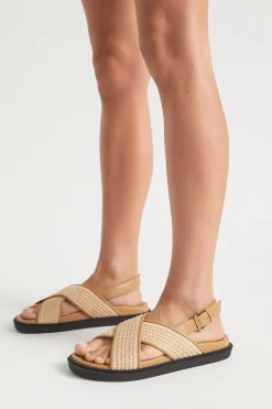 Seed Heritage Sandals & Thongs-Tara Footbed Sandal Toffee