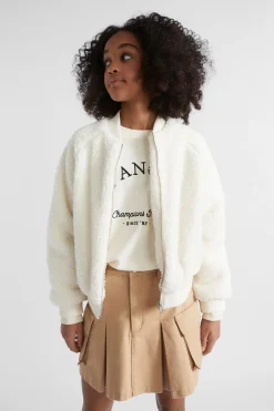 Seed Heritage Jackets & Vests-Teddy Bomber Jacket Vintage Cream