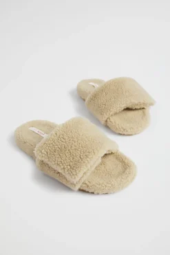 Seed Heritage Sandals & Slides-Teddy Fur Slide Chai