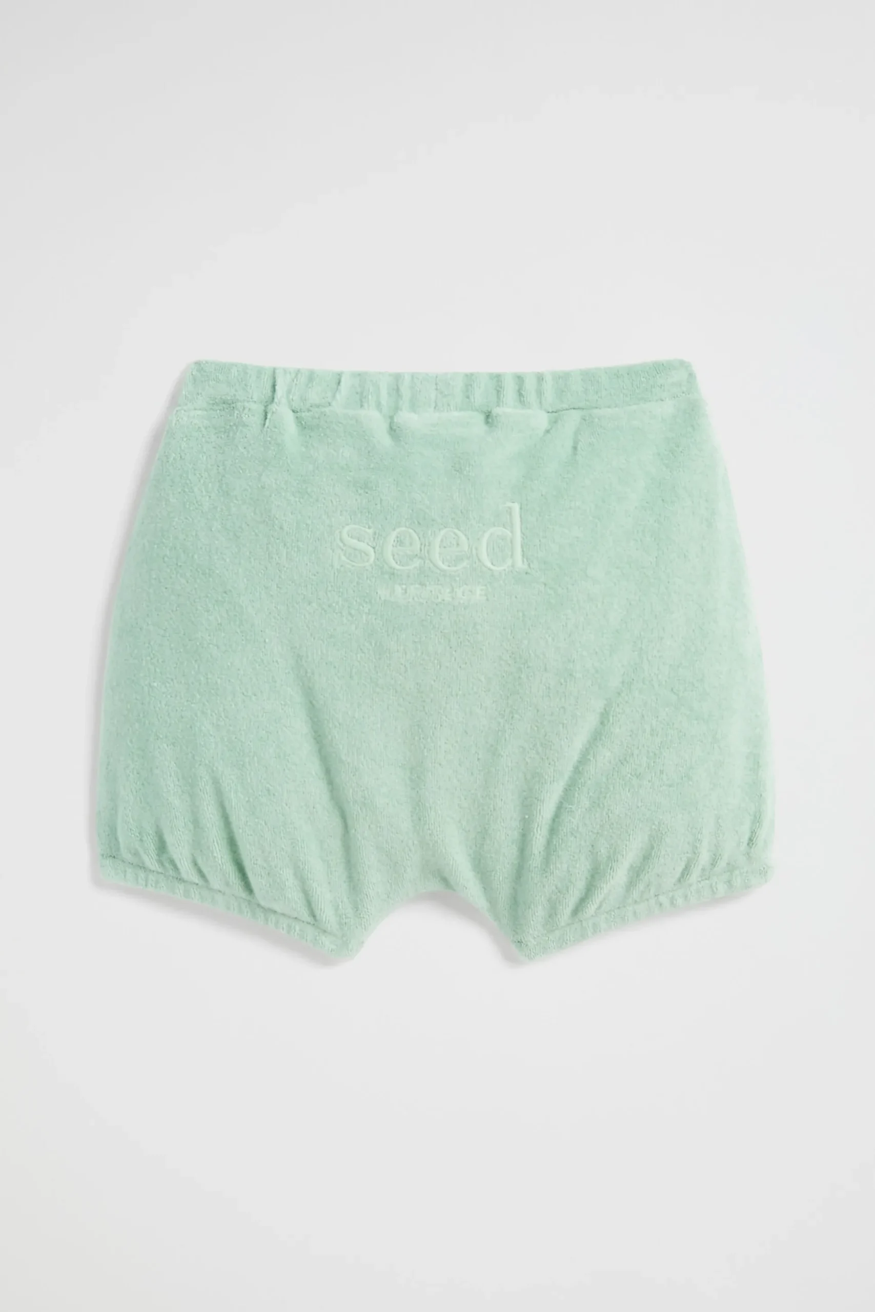 Seed Heritage Leggings & Pants-Terry Logo Bloomer Gum Leaf