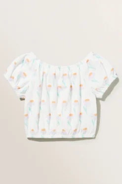 Seed Heritage T-Shirts & Tops-Terry Towel Top Vintage White