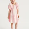 Seed Heritage Dresses-Textured Cotton Dress Dusty Rose
