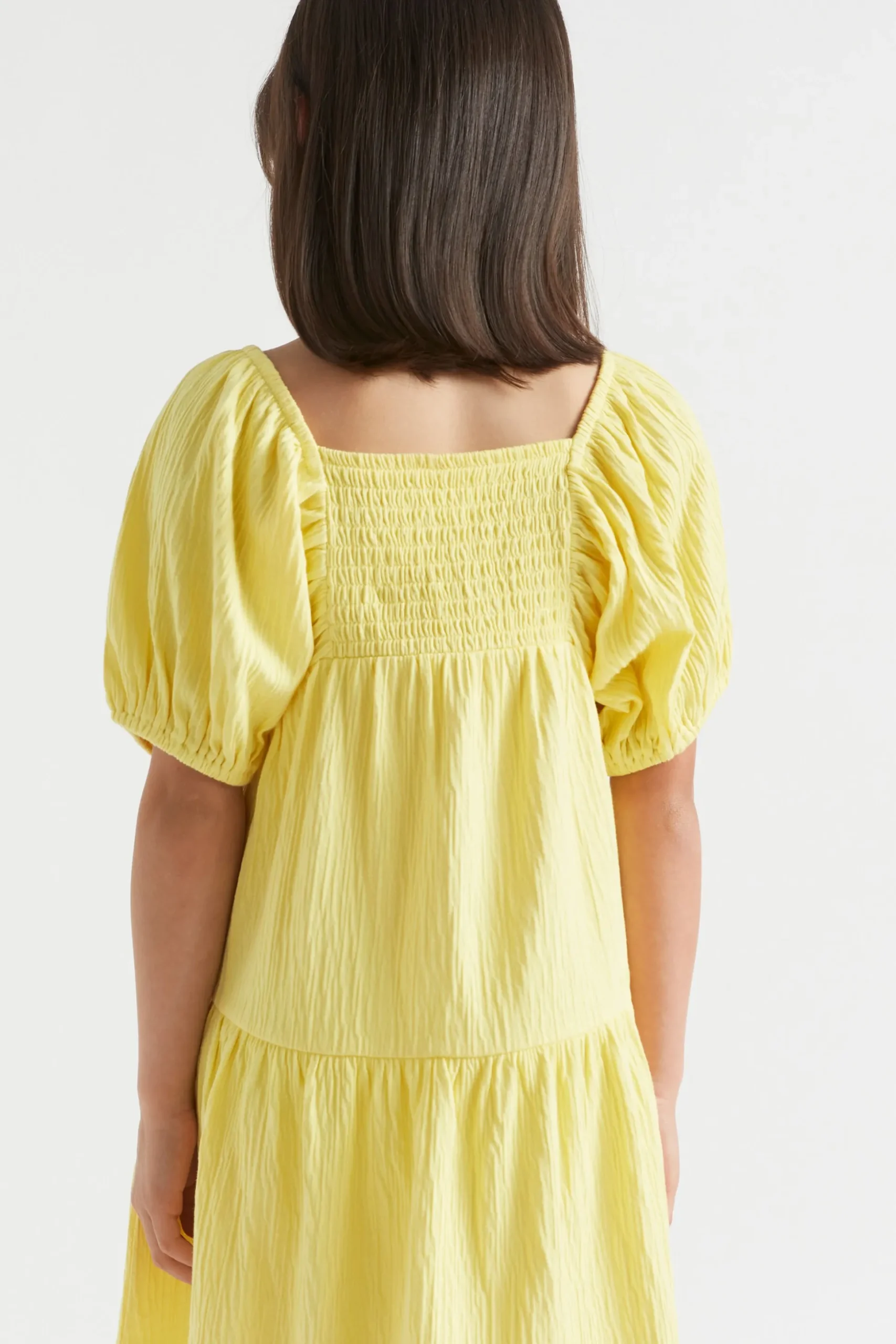 Seed Heritage Dresses-Textured Cotton Dress Sunshine