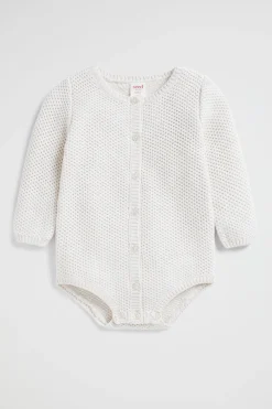 Seed Heritage Knitwear & Sweaters-Textured Knit Romper Snow Marle