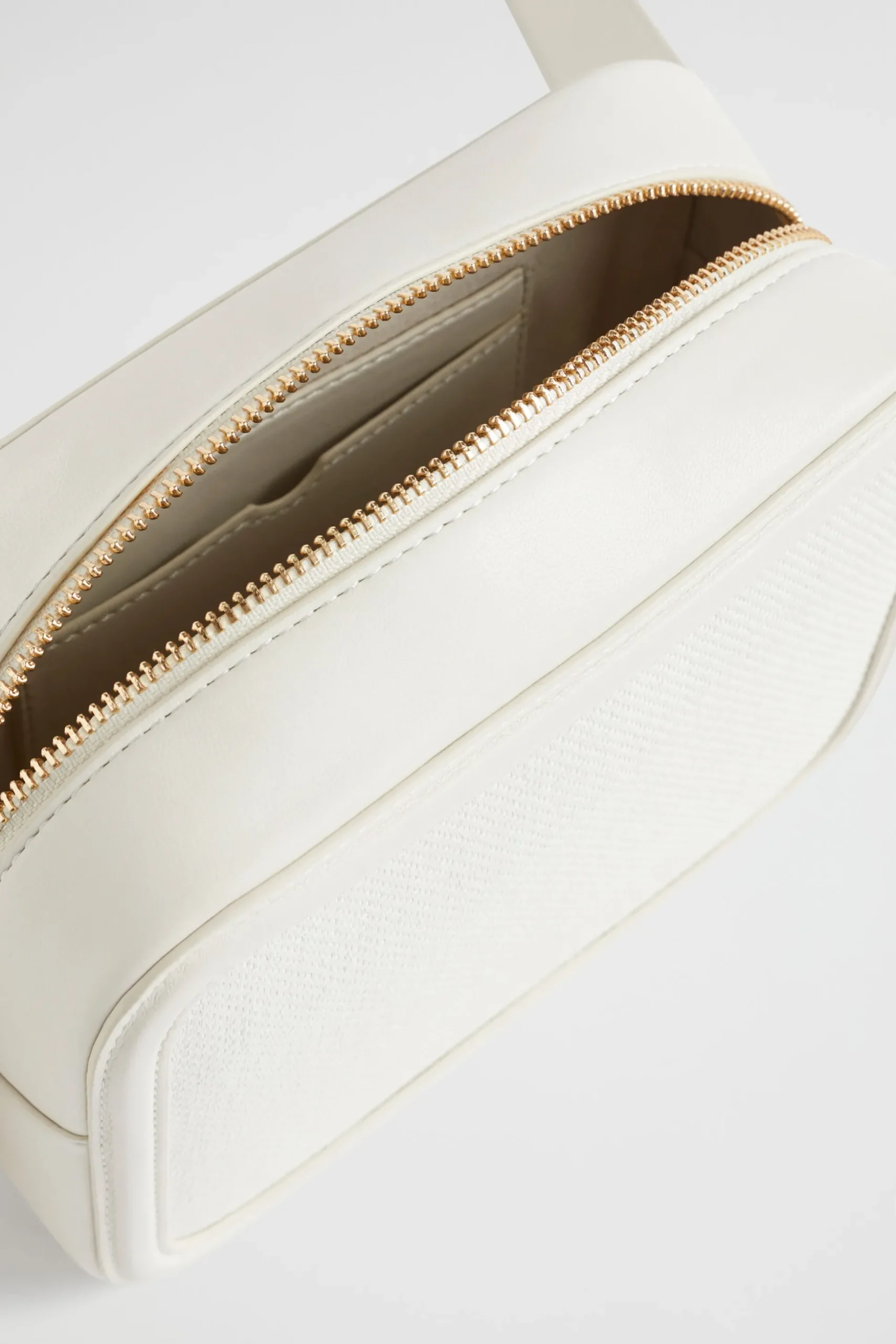 Seed Heritage Cross Body-Textured Logo Crossbody Bag Bone