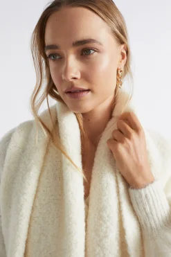 Seed Heritage Scarves & Kaftans-Textured Wrap Cloud Cream