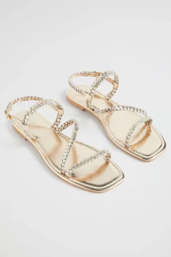 Seed Heritage Sandals & Thongs-Tonya Braid Sandal Soft Gold