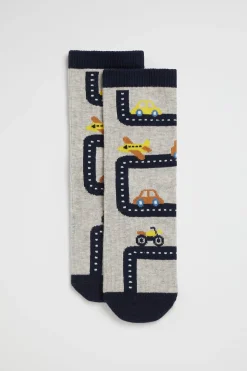 Seed Heritage Socks-Transport Sock Grey Marle