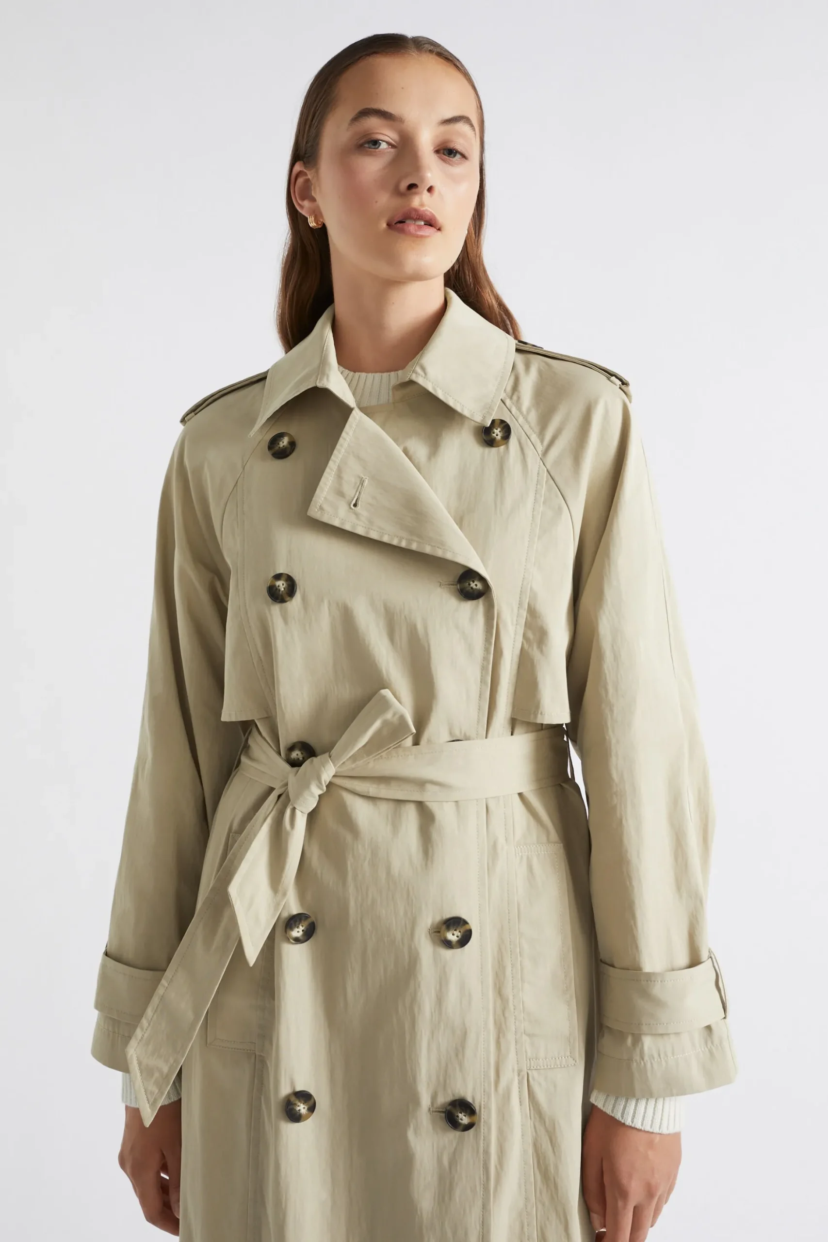 Seed Heritage Jackets & Vests-Trench Coat Cool Sand
