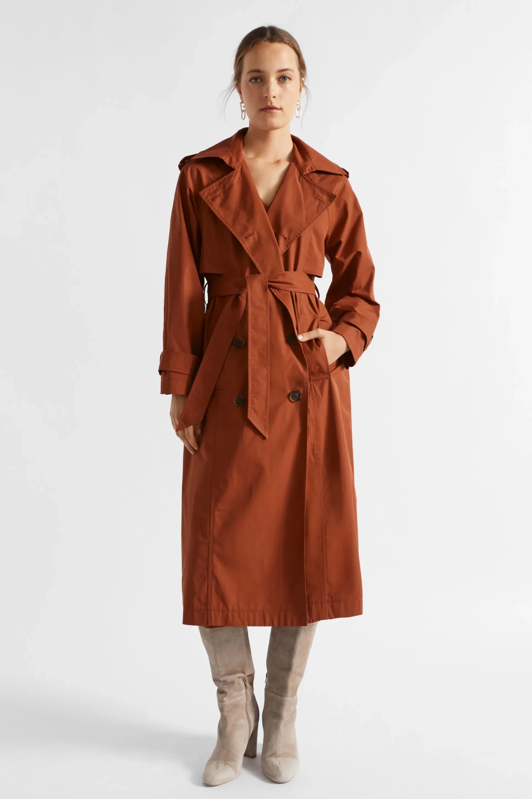 Seed Heritage Jackets & Vests-Trench Coat Burnt Brick