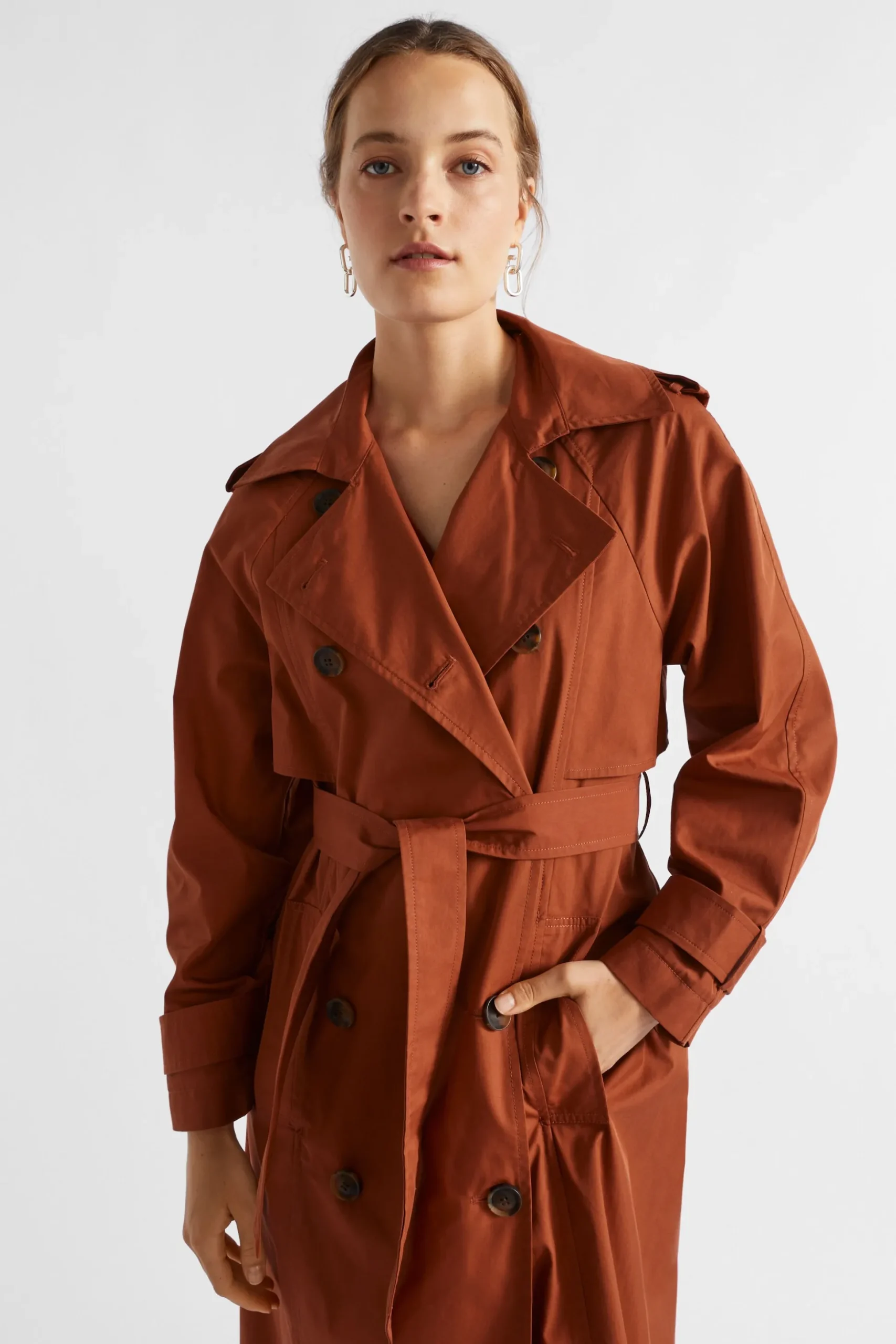 Seed Heritage Jackets & Vests-Trench Coat Burnt Brick