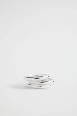 Seed Heritage Jewellery-Trio Ring Set Silver