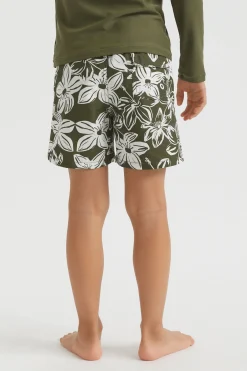 Seed Heritage Swimwear-Tropical Flower Boardshort Crocodile Green