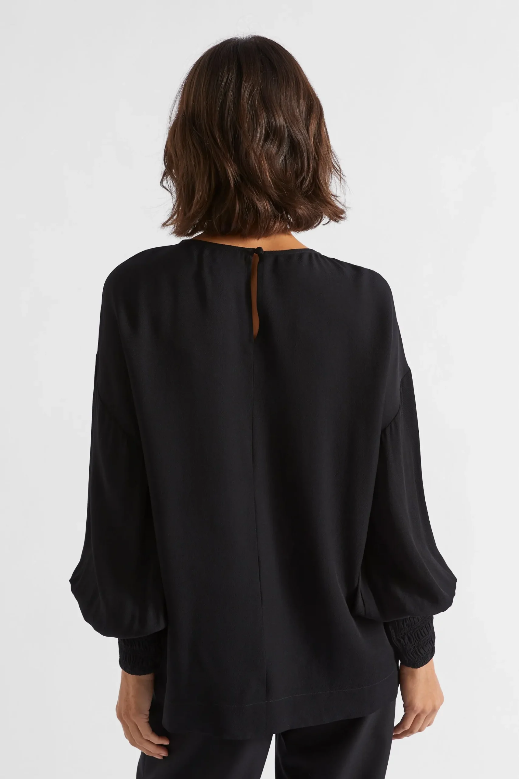 Seed Heritage T-Shirts & Tops-Twill Billow Blouse Black