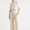 Seed Heritage T-Shirts & Tops-Twist Front Blouson Sleeve Top Whisper White
