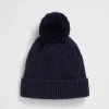 Seed Heritage Beanies-Twisted Cable Beanie Midnight Blue