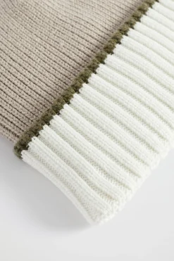 Seed Heritage Hats & Gloves-Two Tone Rib Knit Beanie Light Storm