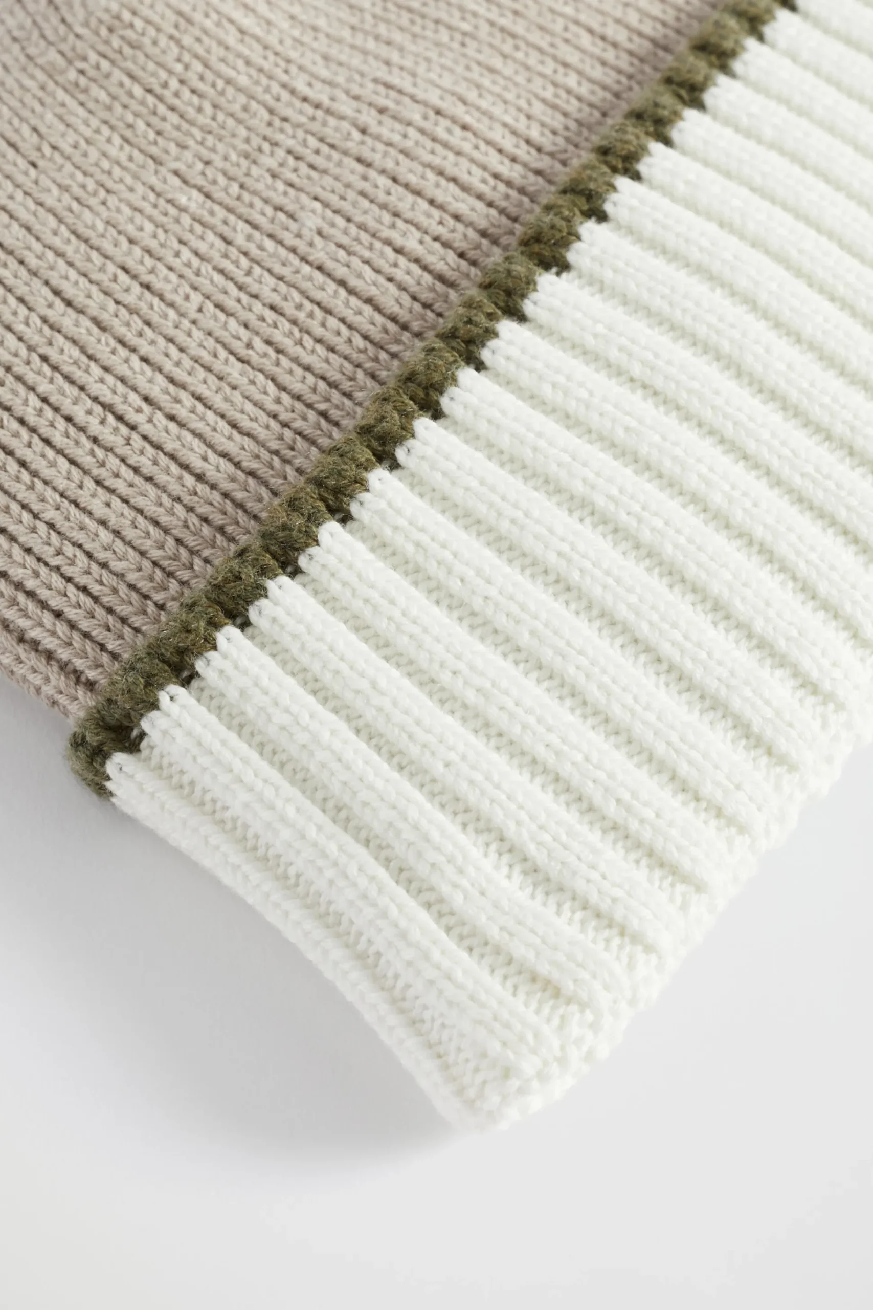 Seed Heritage Hats & Gloves-Two Tone Rib Knit Beanie Light Storm