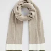 Seed Heritage Scarves & Kaftans-Two Tone Rib Knit Scarf Light Storm
