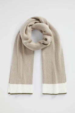 Seed Heritage Scarves & Kaftans-Two Tone Rib Knit Scarf Light Storm