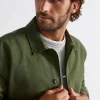 Seed Heritage Jackets & Vests-Utility Overshirt Dark Khaki