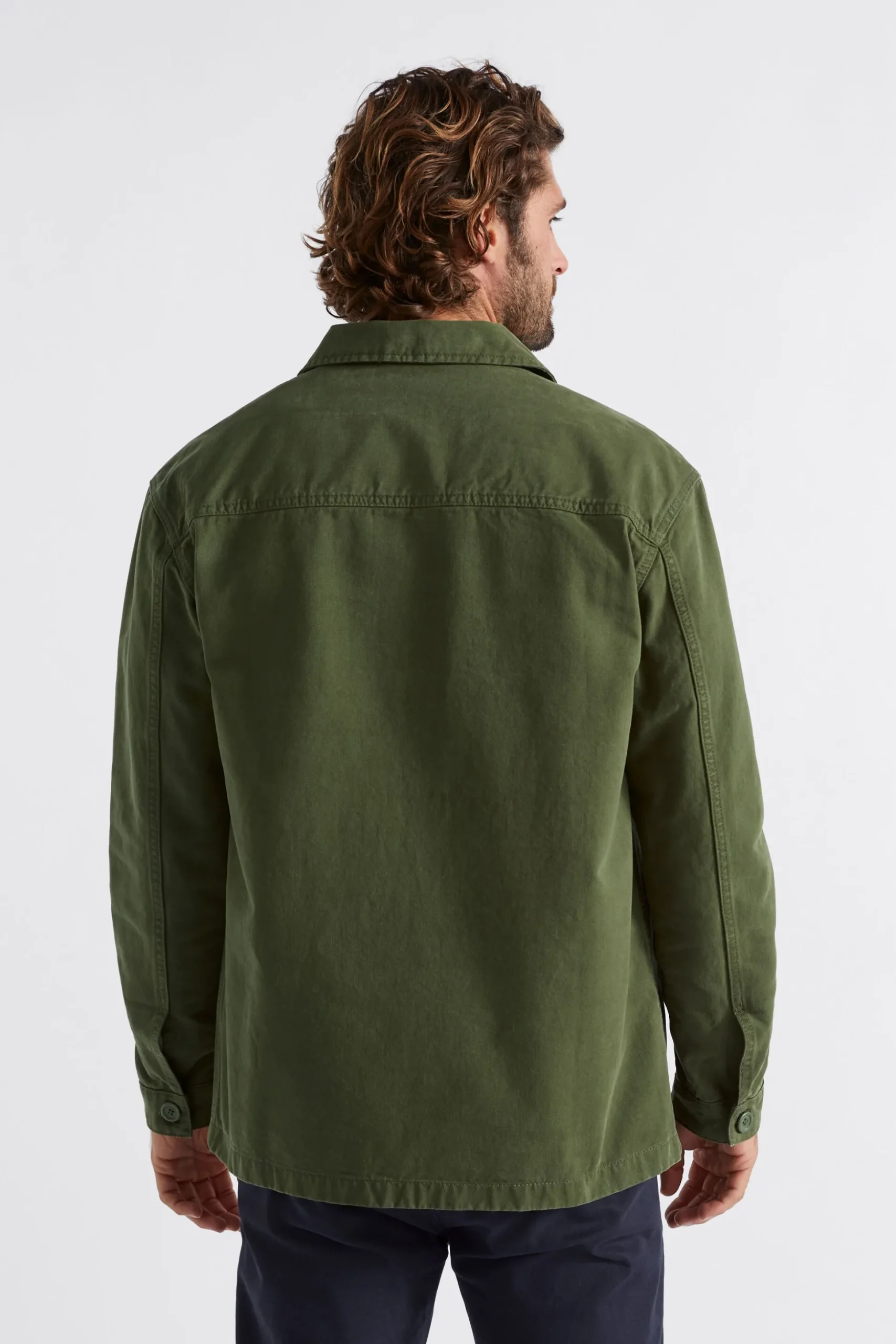 Seed Heritage Jackets & Vests-Utility Overshirt Dark Khaki