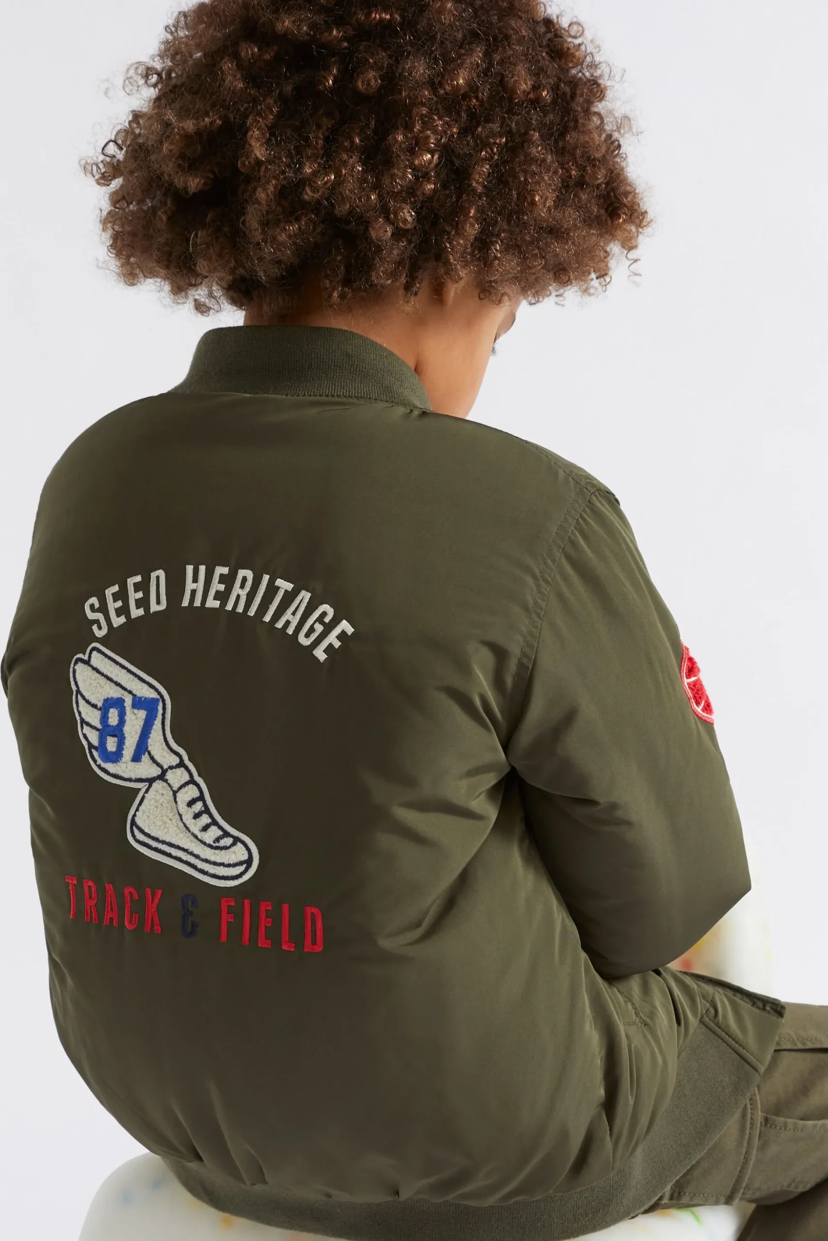 Seed Heritage Jackets & Vests-Varsity Bomber Pine