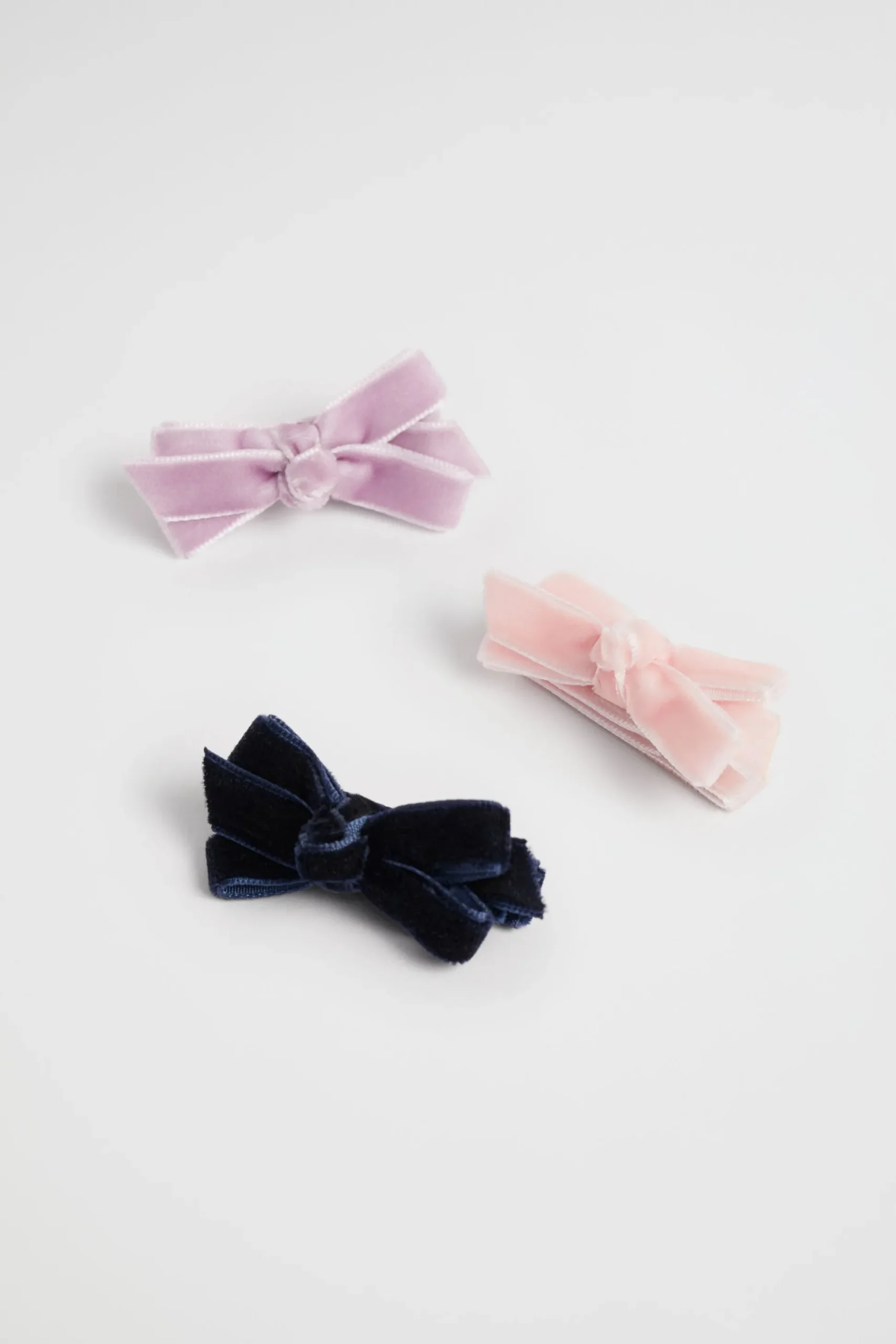 Seed Heritage Hair Accessories-Velvet Bow Duck Clips Multi