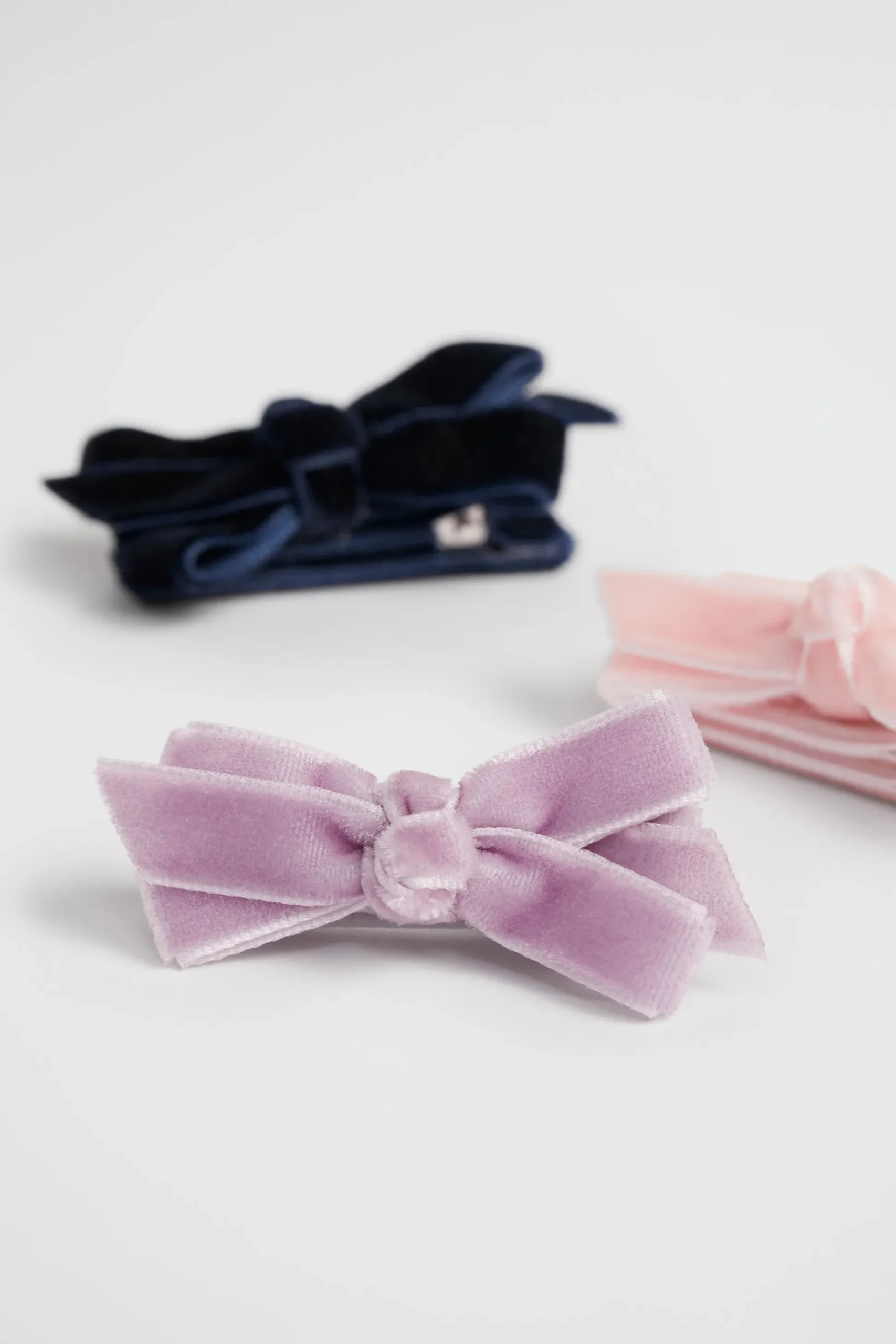 Seed Heritage Hair Accessories-Velvet Bow Duck Clips Multi