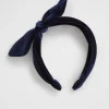 Seed Heritage Hair Accessories-Velvet Bow Headband Navy
