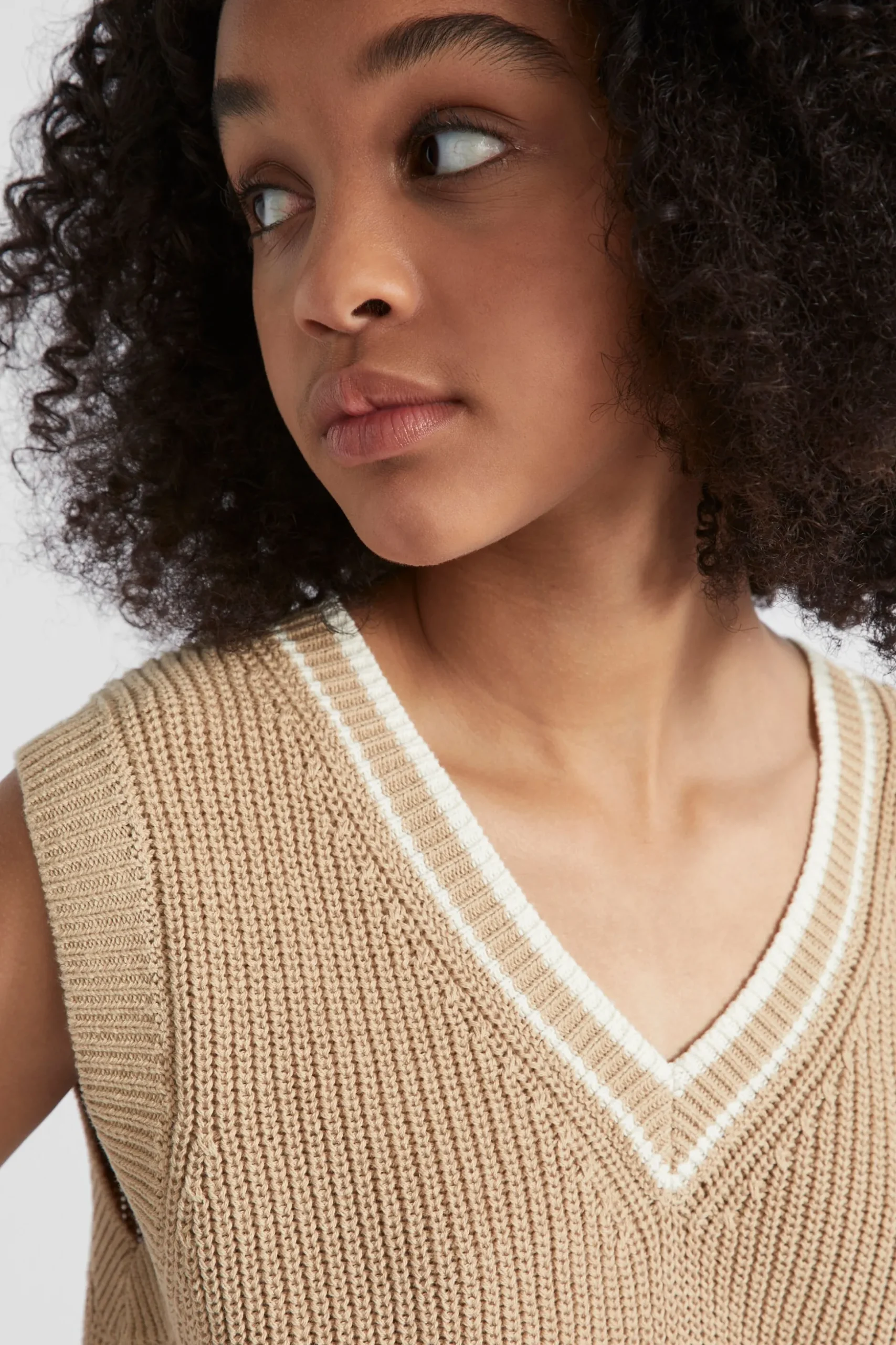 Seed Heritage Jackets & Vests-V-Neck Vest Ecru
