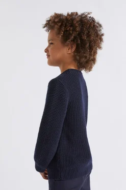 Seed Heritage Knitwear & Sweaters-Waffle Crew Knit Midnight Blue