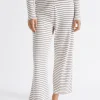 Seed Heritage Sleepwear-Waffle Sleep Bottom Chocolate Stripe