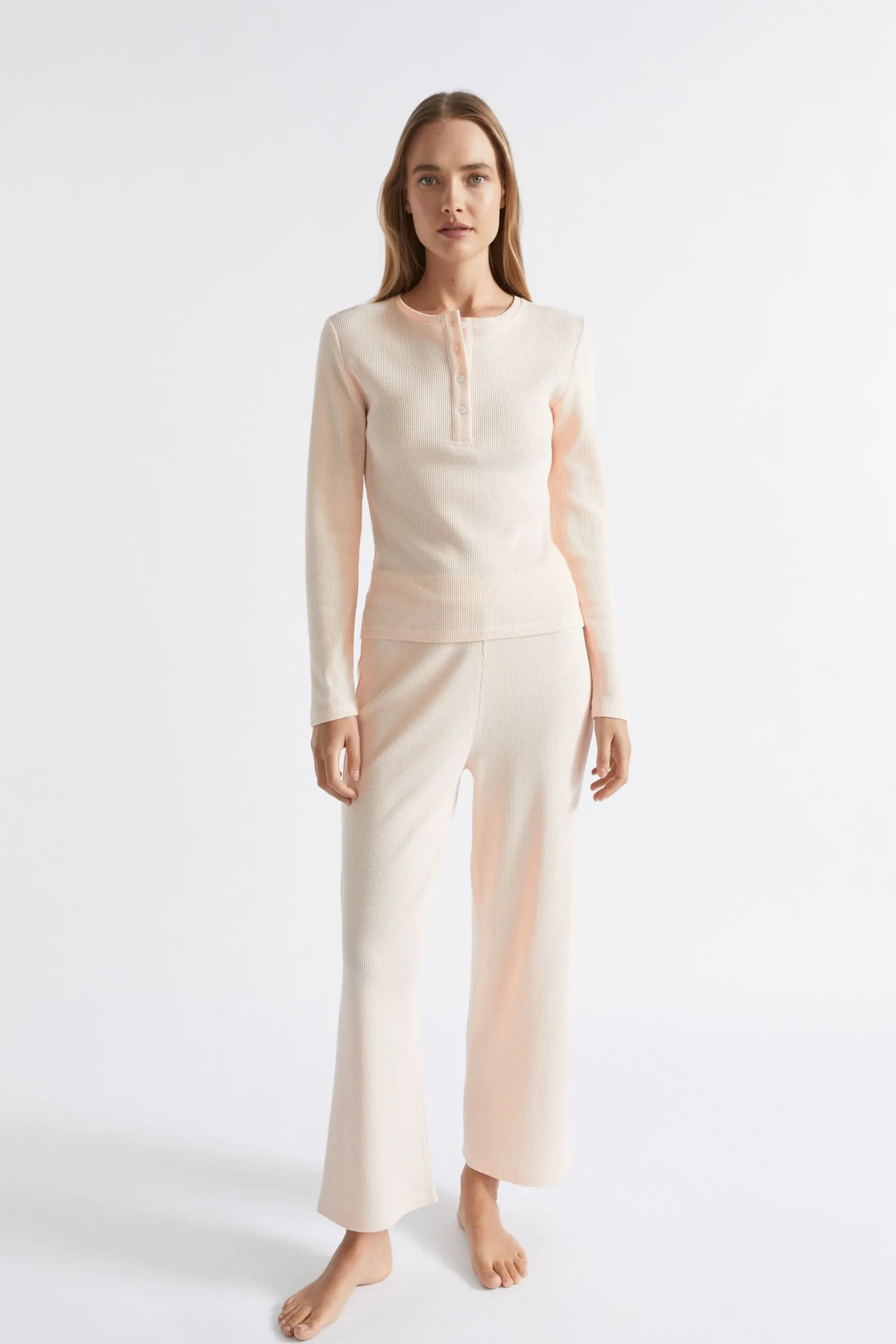 Seed Heritage Sleepwear-Waffle Sleep Top Blush