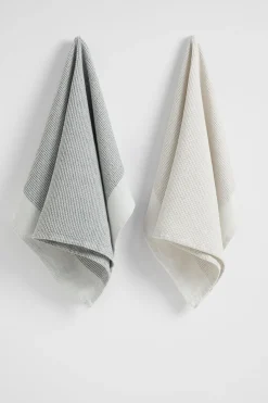 Seed Heritage Kitchen & Dining-Waffle Teatowel Set Of Two Eucalypt