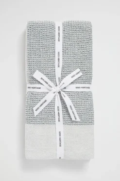 Seed Heritage Kitchen & Dining-Waffle Teatowel Set Of Two Eucalypt