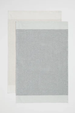 Seed Heritage Kitchen & Dining-Waffle Teatowel Set Of Two Eucalypt