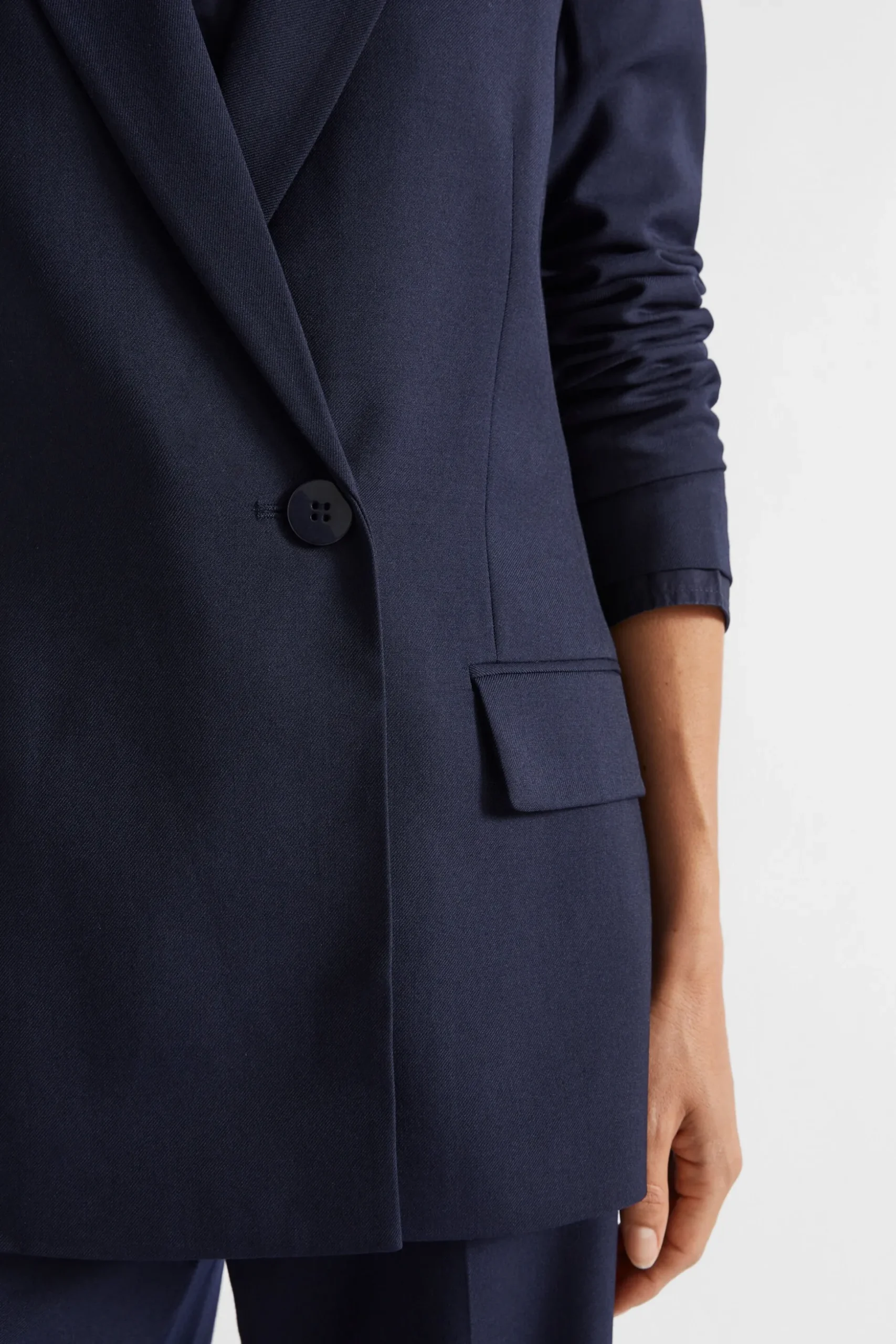 Seed Heritage Jackets & Vests-Wool Blend Relaxed Blazer Midnight Sky