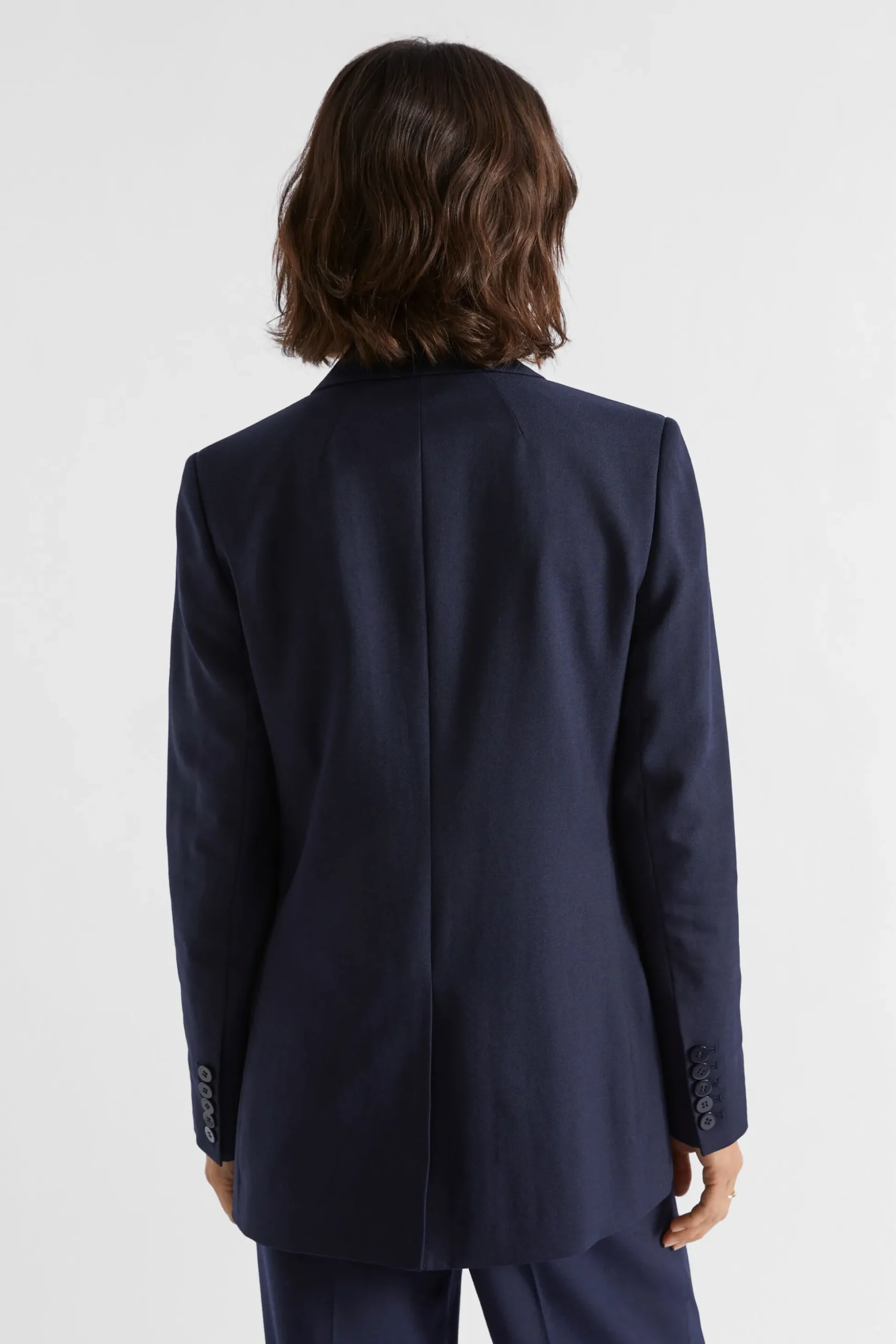 Seed Heritage Jackets & Vests-Wool Blend Relaxed Blazer Midnight Sky