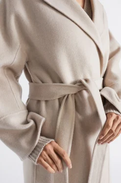 Seed Heritage Jackets & Vests-Wool Blend Relaxed Coat Light Storm Marle