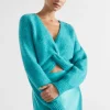 Seed Heritage Knitwear & Sweaters-Wool Blend Twist Knit Peacock Blue Marle
